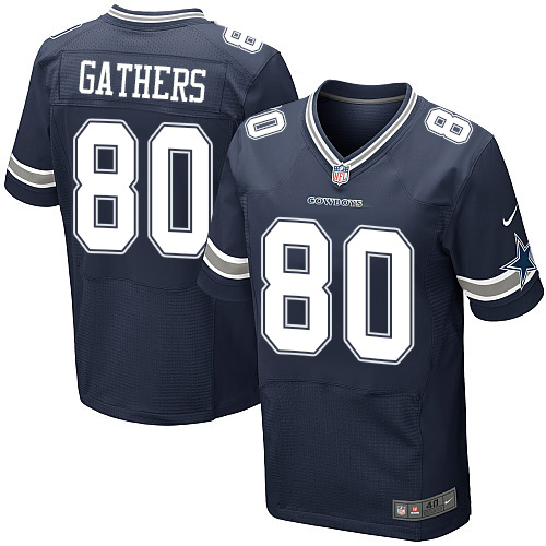 Men's Elite Rico Gathers Nike Jersey Navy Blue Home - #80 NFL Dallas Cowboys